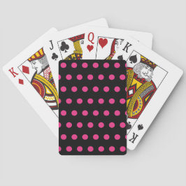 Polka Dot Playing Cards (Schwarz & Neon Pink) Spielkarten