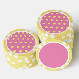 Polka Dot Poker Chips (rosa und weich gelb)