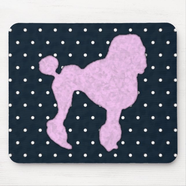 Polka Dot Poodle Mousepad (Vorne)