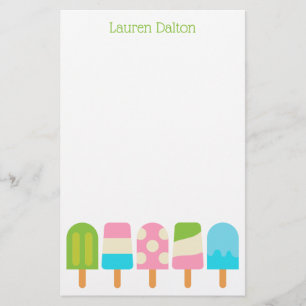 Polka Dot Popsicles Personalisiert Stationierung Briefpapier