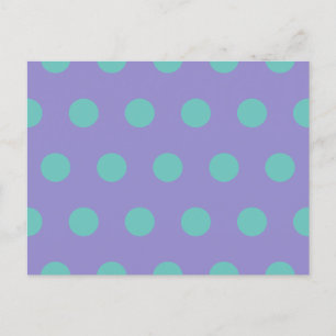 Polka Dot Postkarte (Lavendel & Aqua)