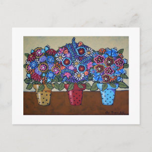 Polka Dot Pots Postkarte
