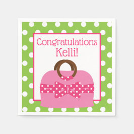 Polka Dot Purse Personalisiertes Party Napkins Serviette