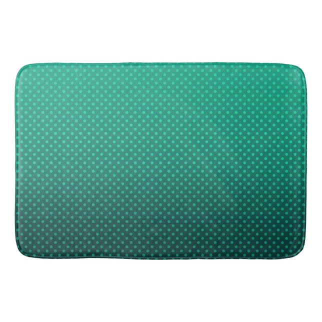 Polka dot radigrave schwarze Farben dunkler Druck Badematte (Vorderseite)