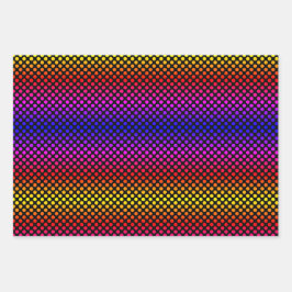 Polka Dot Rainbow Wrapping Paper Sheets Geschenkpapier Set