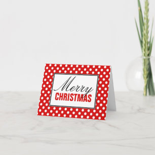 Polka Dot Red Frohe Weihnachtsgrüße Karte