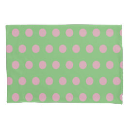 Polka Dot Reversible Pillowcase (Alter Grün) Kissenbezug