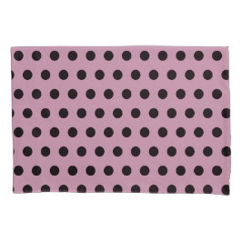 Polka Dot Reversible Pillowcase (rosa und schwarz) Kissenbezug