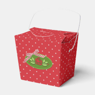 Polka Dot Rose-Take-Out-Gastgeschenk Geschenkschachtel