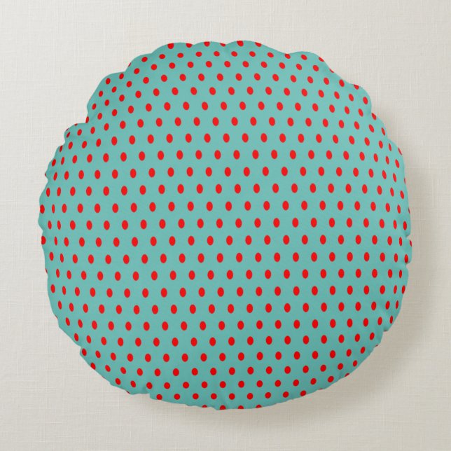Polka Dot - Rundkissen Rundes Kissen (Vorderseite)