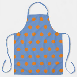 Polka Dot Schürze (blau & orange)