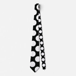 Polka Dot (Schwarz & Weiß) in beliebiger Größe anp Krawatte