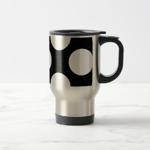Polka Dot (Schwarz & Weiß) in beliebiger Größe anp Reisebecher