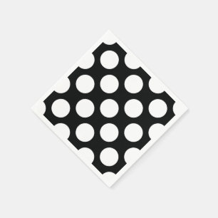 Polka Dot (Schwarz & Weiß) in beliebiger Größe anp Serviette