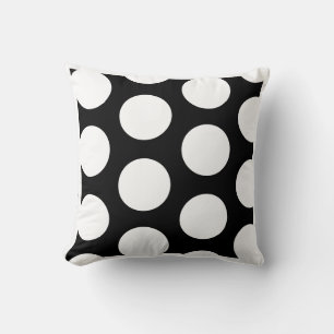 Polka Dot Schwarz-Weiß-Muster Kissen