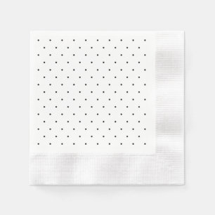 Polka Dot Schwarz-Weiß-Zoll Serviette