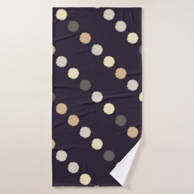 Polka dot seamless pattern. Scribble texture. Text Badehandtuch (Badehandtuch)