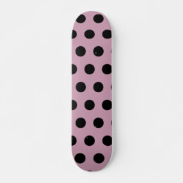 Polka Dot Skateboard (rosa & schwarz)
