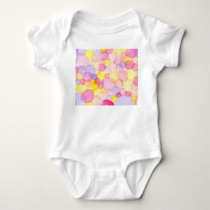 Polka Dot Splash: Farbenfrohe Wasserfarbe Baby Strampler