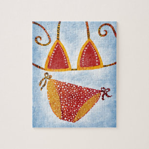 Polka Dot String Bikini Jigsaw Puzzle