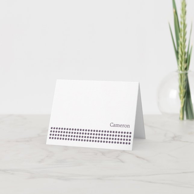 Polka Dot Stripe Blank Notizkarte Dankeskarte (Vorderseite)