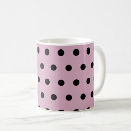 Polka Dot Tasse (rosa und schwarz)
