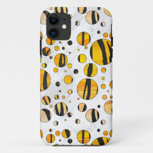 Polka Dot Tiger Black and Orange Print Case-Mate iPhone Hülle
