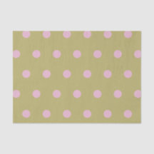 Polka Dot Tissue (Gold und Pastellrosa)