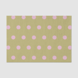 Polka Dot Tissue (Gold und Pastellrosa) Seidenpapier