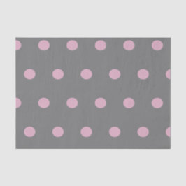Polka Dot Tissue Paper (dunkelgrau und weich rosa) Seidenpapier