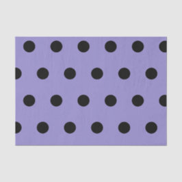 Polka Dot Tissue Paper (Lavendel & Schwarz) Seidenpapier