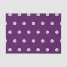 Polka Dot Tissue (Plum & Silver)