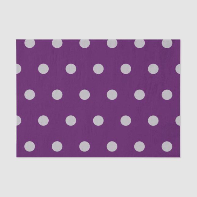 Polka Dot Tissue (Plum & Silver) Seidenpapier (Vorderseite)