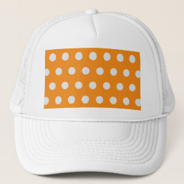 Polka Dot Trucker Hat (Orange & Silver) Truckerkappe