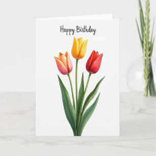 Polka Dot Tulip Trio Karte