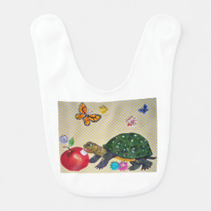 Polka Dot Turtle Design Baby Geschenk Shabby Chic Lätzchen