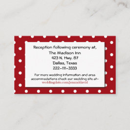 Polka Dot und Dackeln Hochzeitkarte Begleitkarte