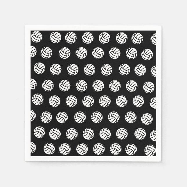 Polka Dot Volleyball Patten Paper Napkins Serviette (Vorderseite)