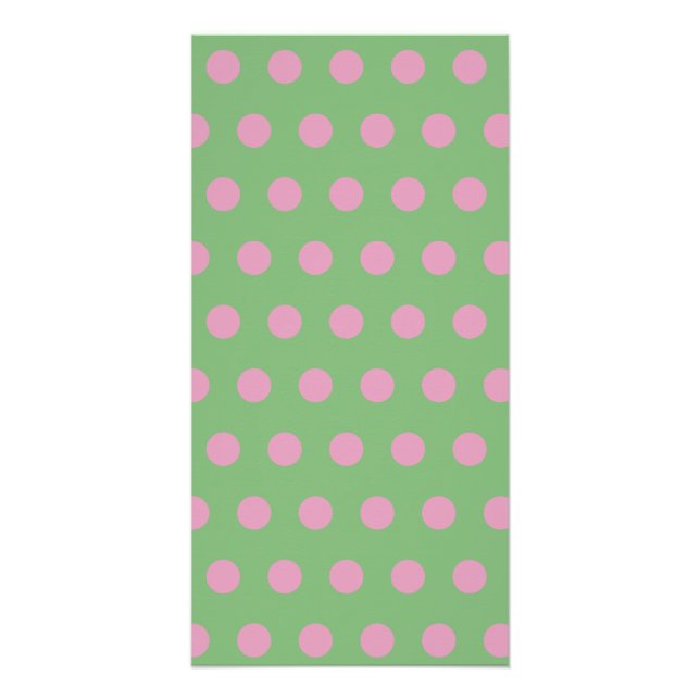 Polka Dot Wall Poster (Sage Green & Pastel Pink) (Vorderseite)