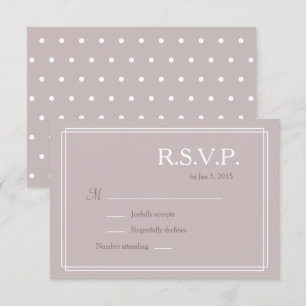 Polka dot white blush pink minimalistische Hochzei Einladung