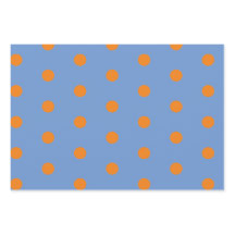 Polka Dot Wrapping Paper (Denim Blue & Orange)