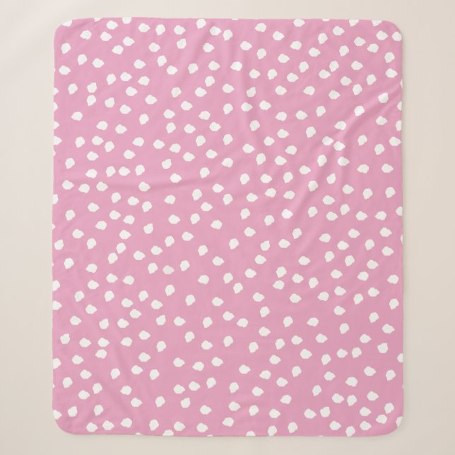 Polka Dot Wrapping Paper rosa Sherpadecke (Vorderseite)