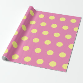 Polka Dot Wrapping Paper (rosa und weich gelb) Geschenkpapier