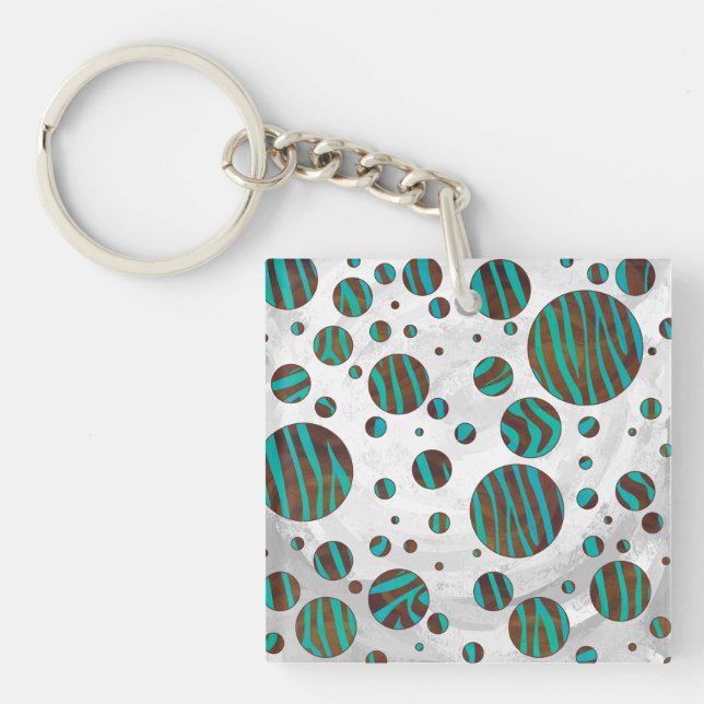 Polka Dot Zebra Brown et Turquoise (Devant)