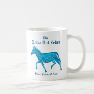 Polka Dot Zebra English Pub - Blue Kaffeetasse