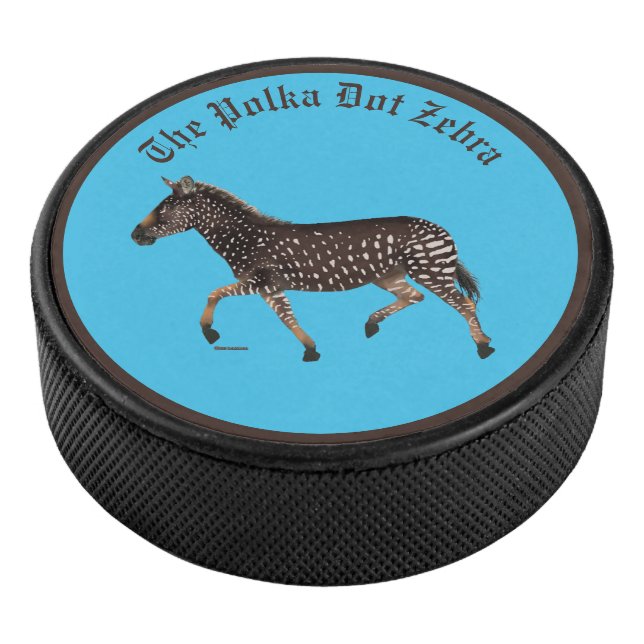 Polka Dot Zebra English Pub Eishockey Puck (3/4)