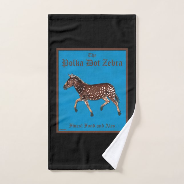 Polka Dot Zebra English Pub Handtuch (Handtuch)