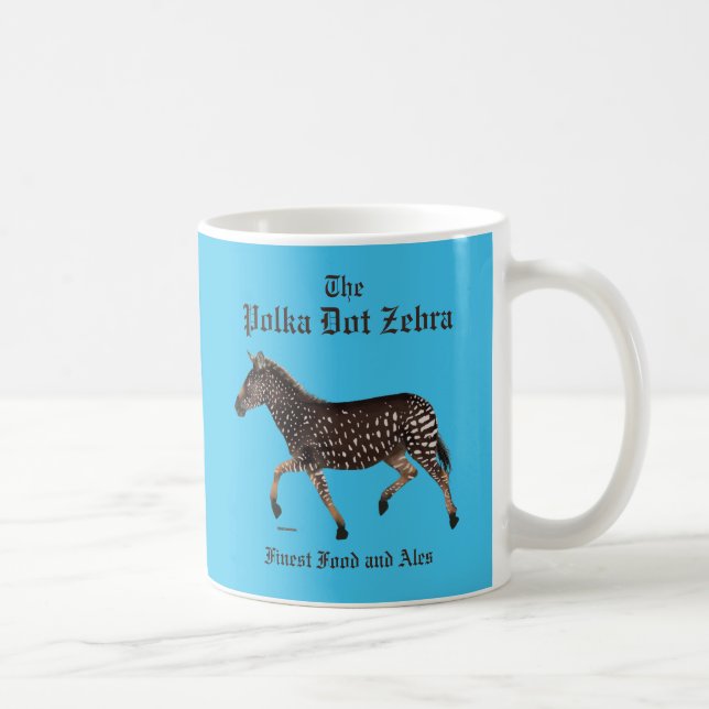 Polka Dot Zebra English Pub Kaffeetasse (Rechts)