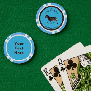 Polka Dot Zebra English Pub Paper Tellers Pokerchips