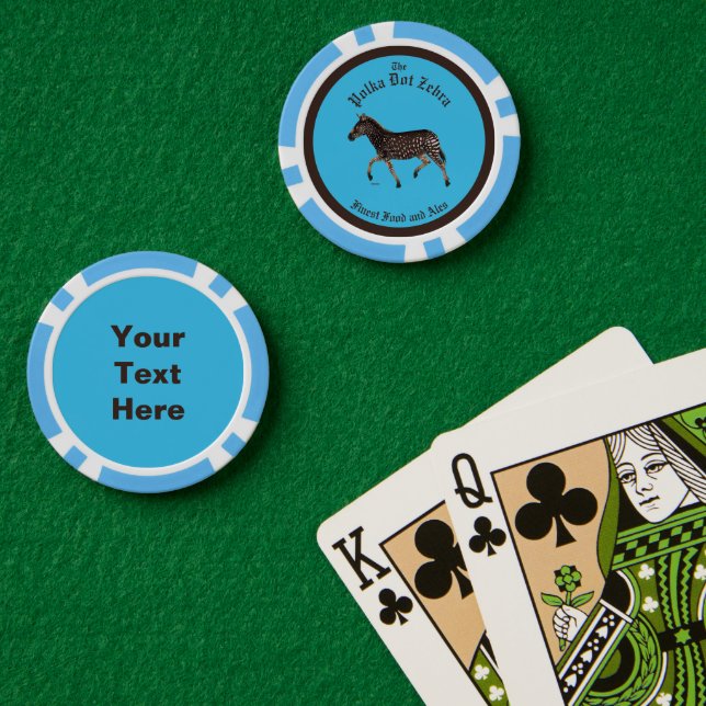 Polka Dot Zebra English Pub Paper Tellers Pokerchips (Pokertisch (doppelt))